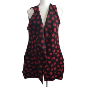 Itemz Chris Baumgartner Black & Red Polkadot Vest